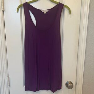 CAbi Purple Sleeveless Tank Top with Cut Out Detail
